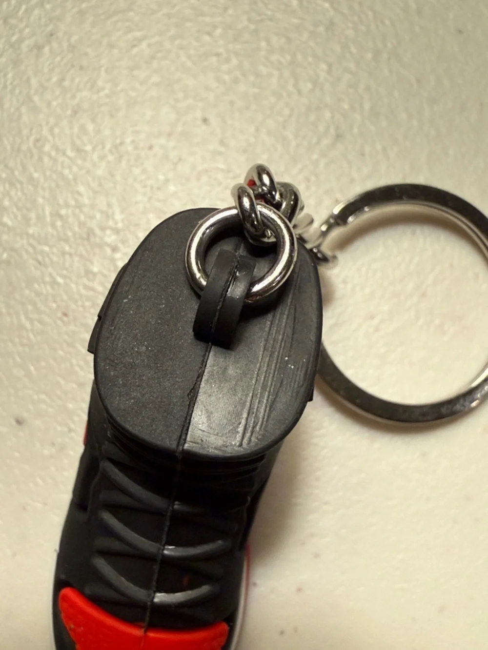 Nike Air Jordan 1 Style Keychain Shoe - Black & Red